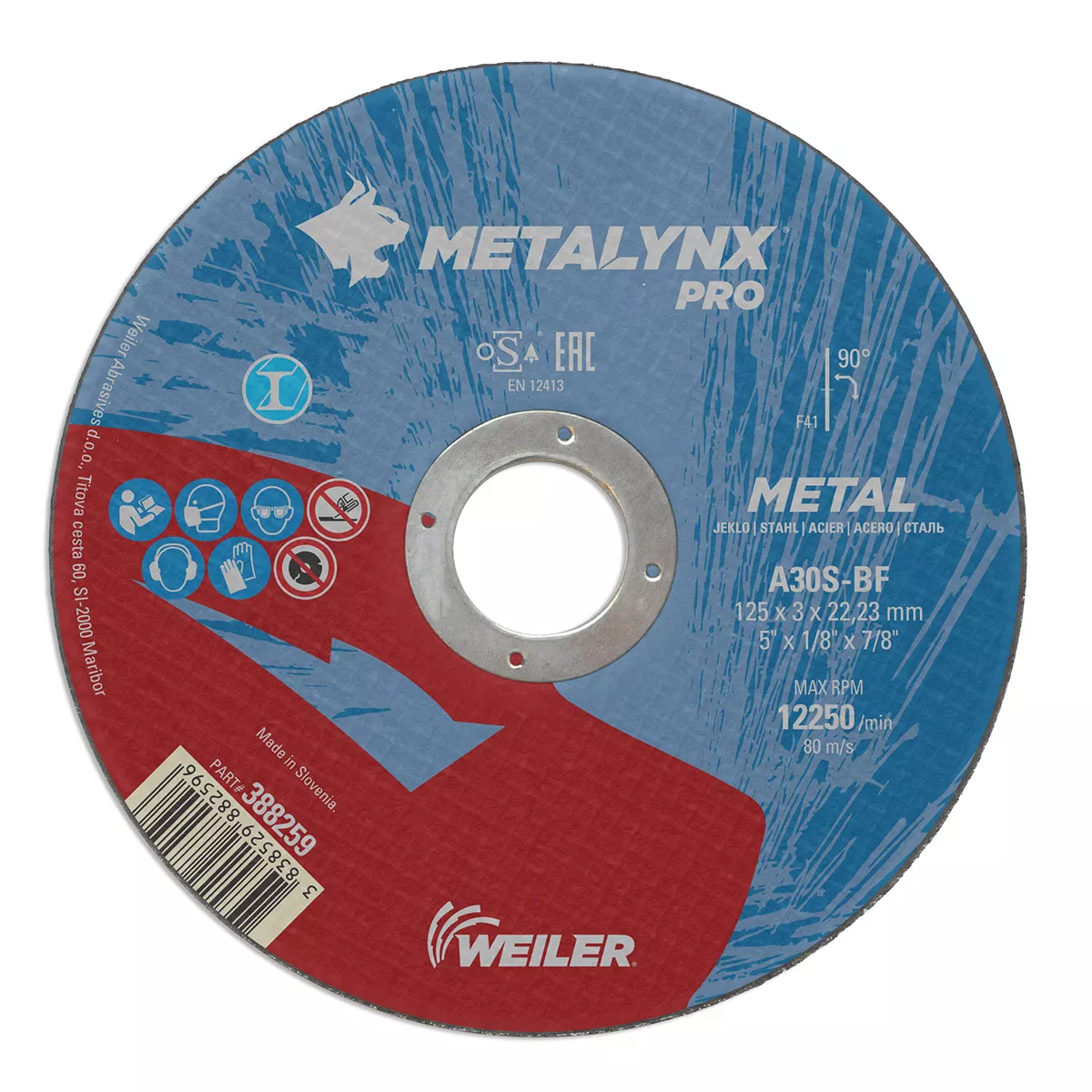 ДИСК ЗА ШЛАЙФАНЕ НА МЕТАЛ METALYNX PRO 125x6.5x22