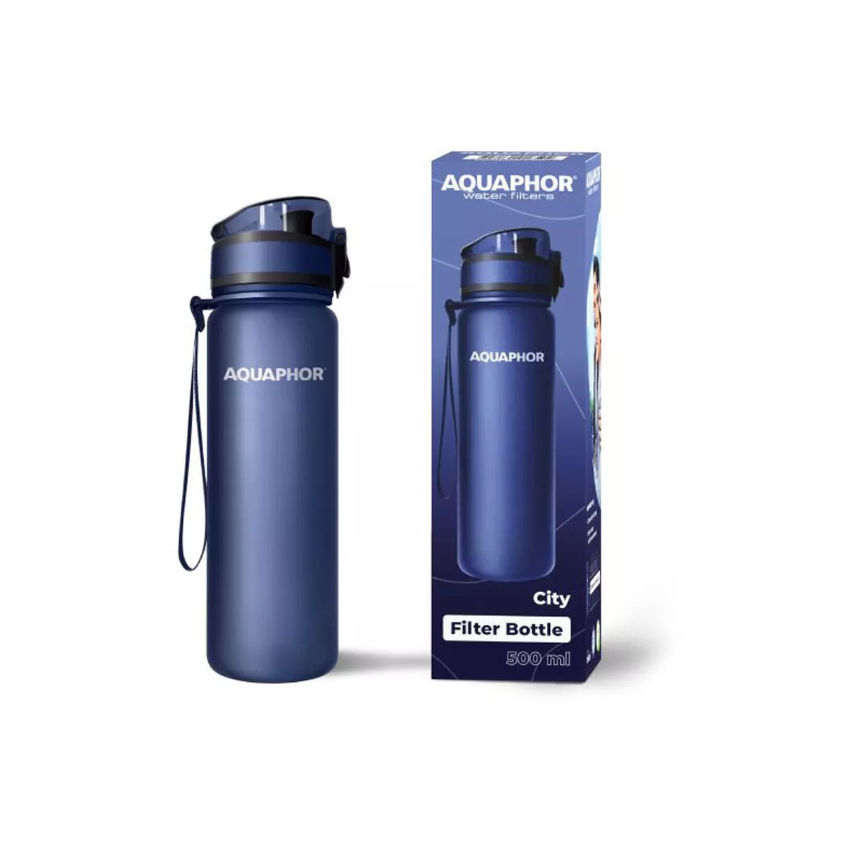 ФИЛТРИРАЩА БУТИЛКА AQUAPHOR 500 МЛ СИНЯ