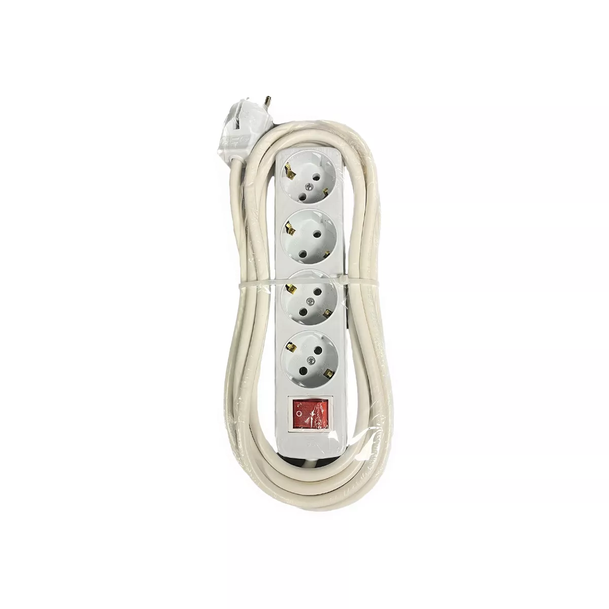 РАЗКЛОНИТЕЛ ЧЕТИРИ ГНЕЗДА PVC 5М С КЛЮЧ БЯЛ 2400571735