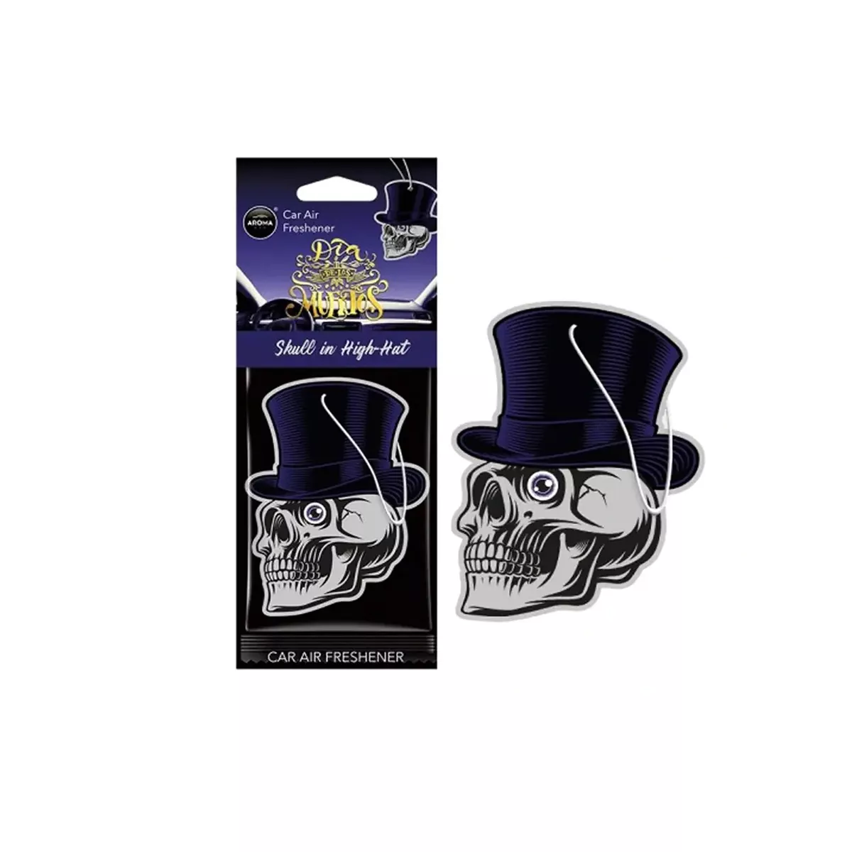АРОМАТИЗАТОР ЗА АВТОМОБИЛ AROMA SKULL IN A HIGH HAT