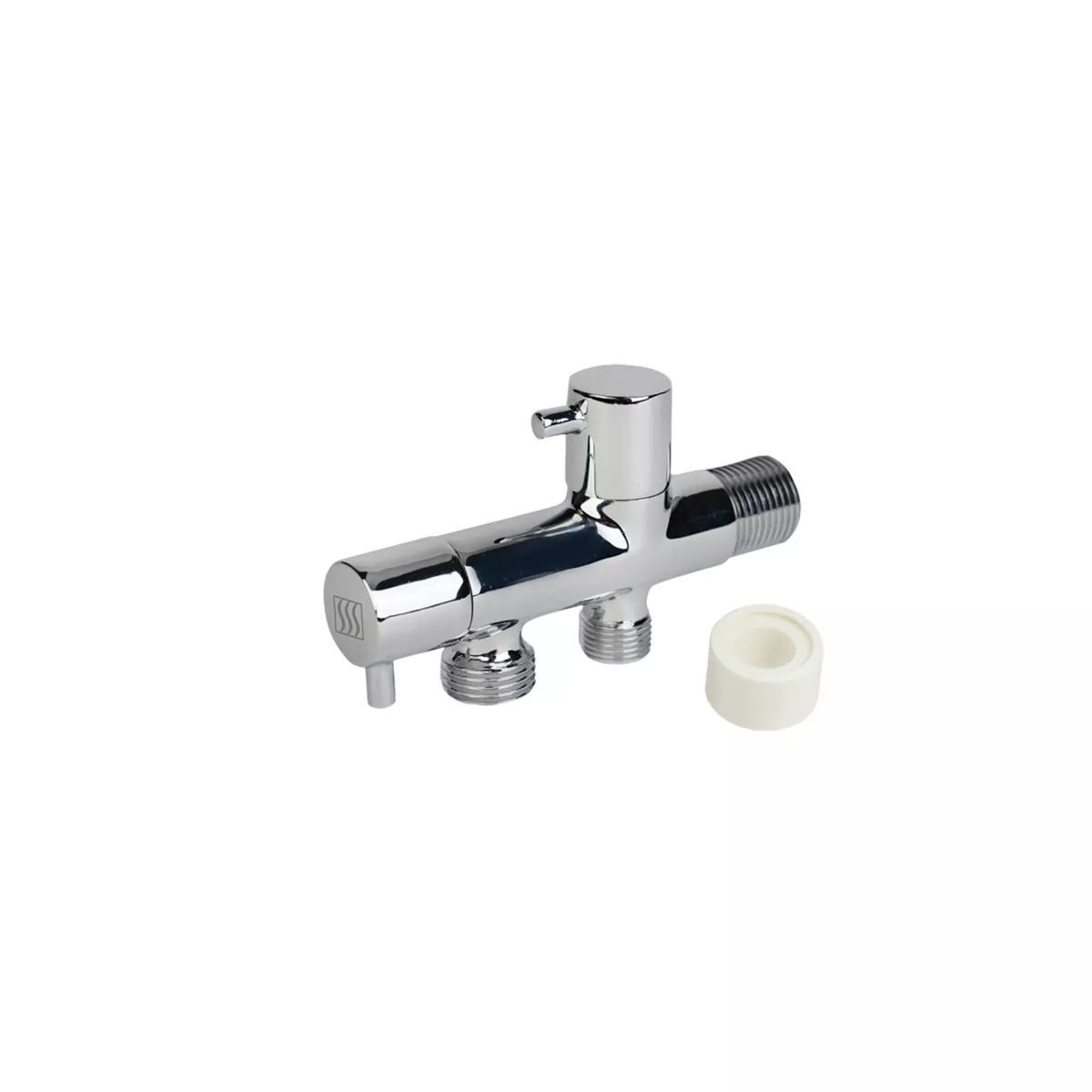 ДВОЕН ЪГЛОВ КРАН HYDRO 11 1/2"х1/2"х3/4" - #373080 - Rumik