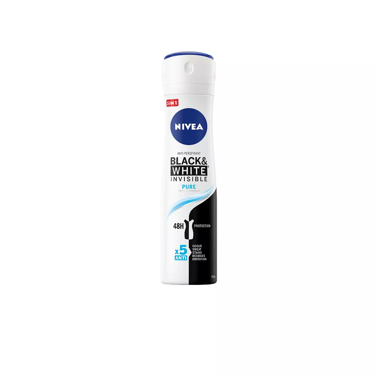 ДЕЗОДОРАНТ ЗА ЖЕНИ NIVEA BLACK&WHITE INVISIBLE PURE 150 МЛ