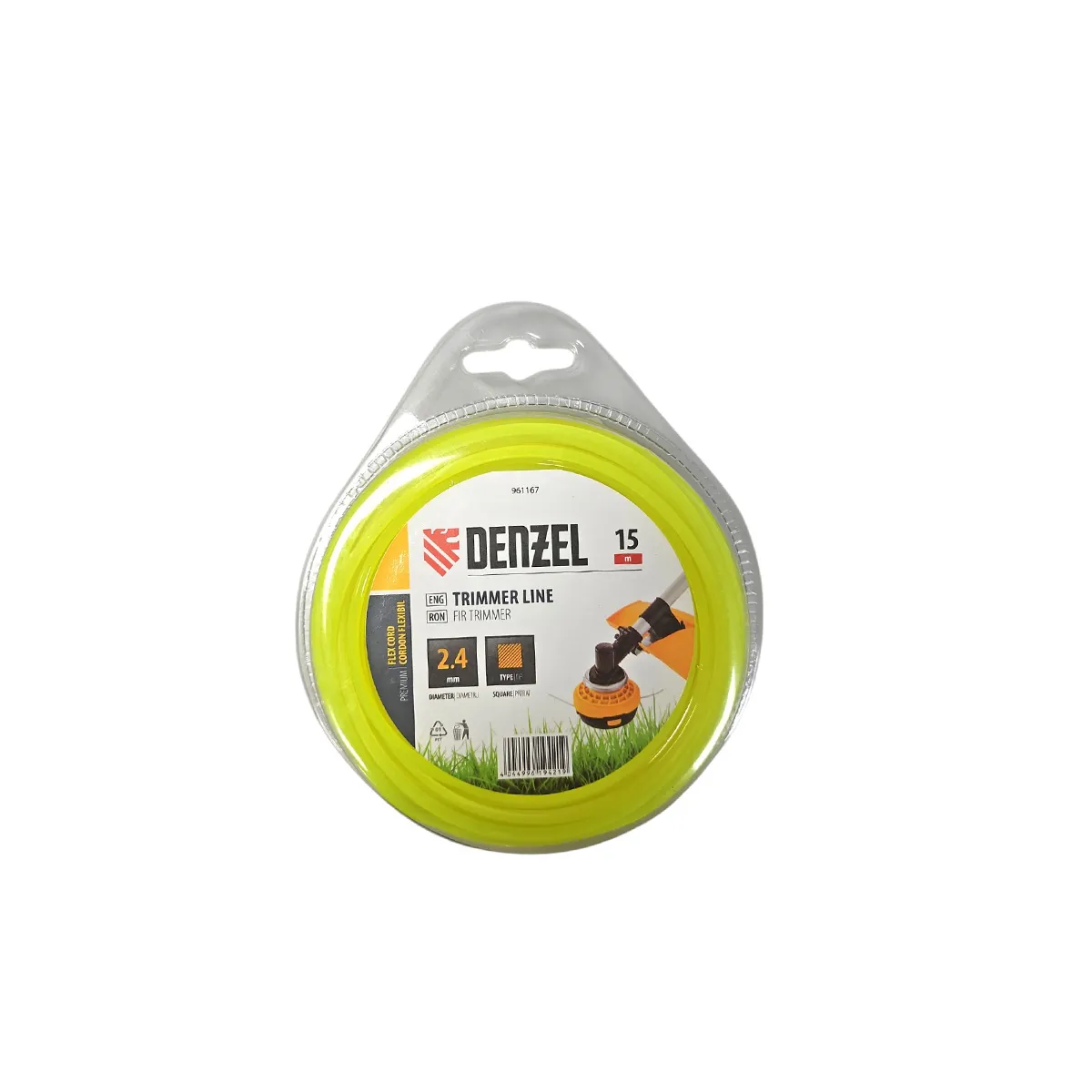 КОРДА ЗА КОСЕНЕ DENZEL FLEX CORD 2.4 MM КВАДРАТНА