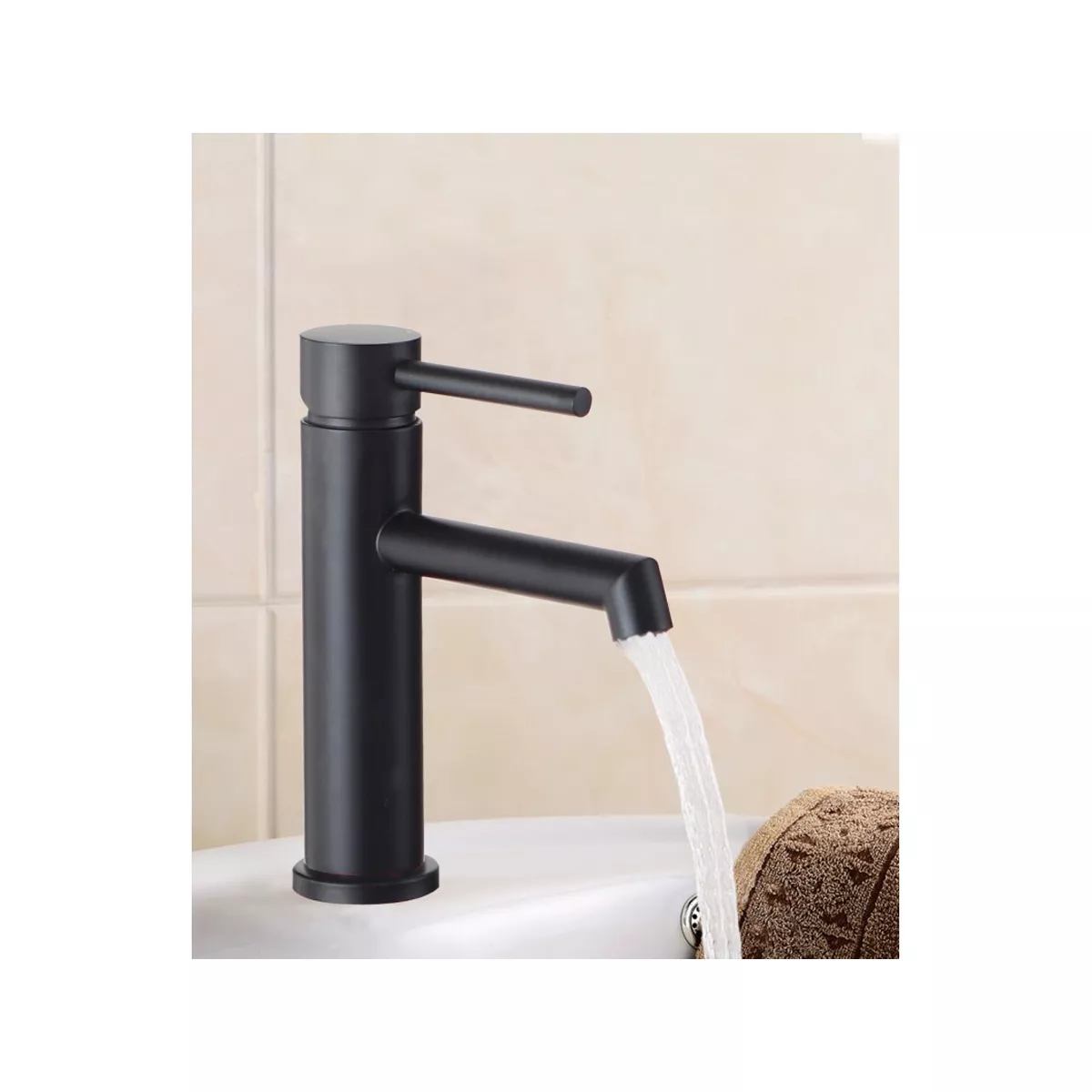 GALANT СМЕСИТЕЛ ЗА УМИВАЛНИК ВИСОК ЧЕРЕН МАТ 1007001В