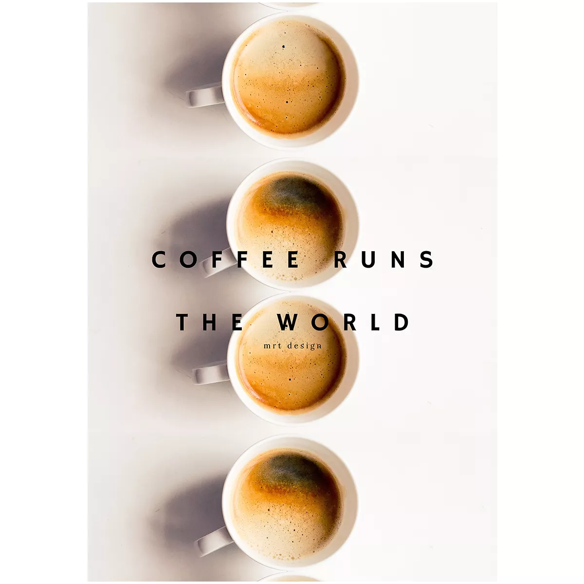 ПОСТЕР COFFEE RUNS THE WORLD А3