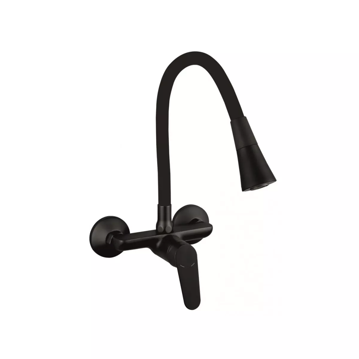 СТЕНЕН СМЕСИTEЛ С ЧЕРНА ЛЕБЕДКА LINNI BLACK MATT 5108152B 7789