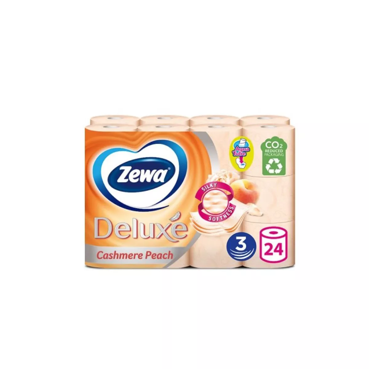 ТОАЛЕТНА ХАРТИЯ ZEWA DELUXE CASHMERE PEACH 24 БРОЯ