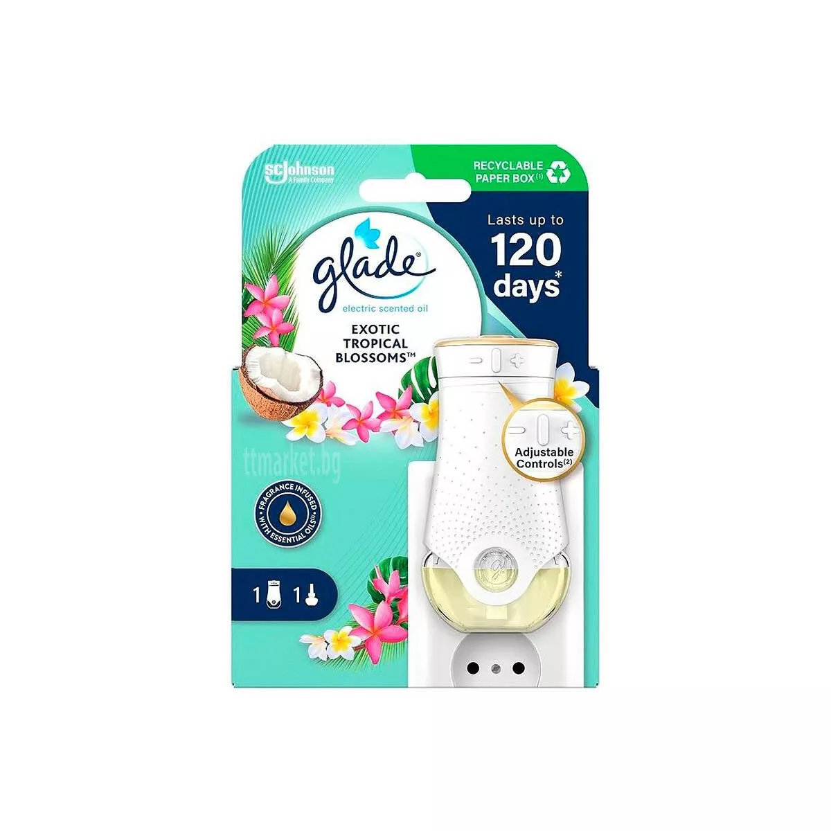 ГЛЕЙД  ЕЛЕКТРИЧЕСКИ  АРОМАТИЗАТОР С ДОЗАТОР  ТРОПИЧЕСКИ ЦВЕТЯ 6/100 20МЛ