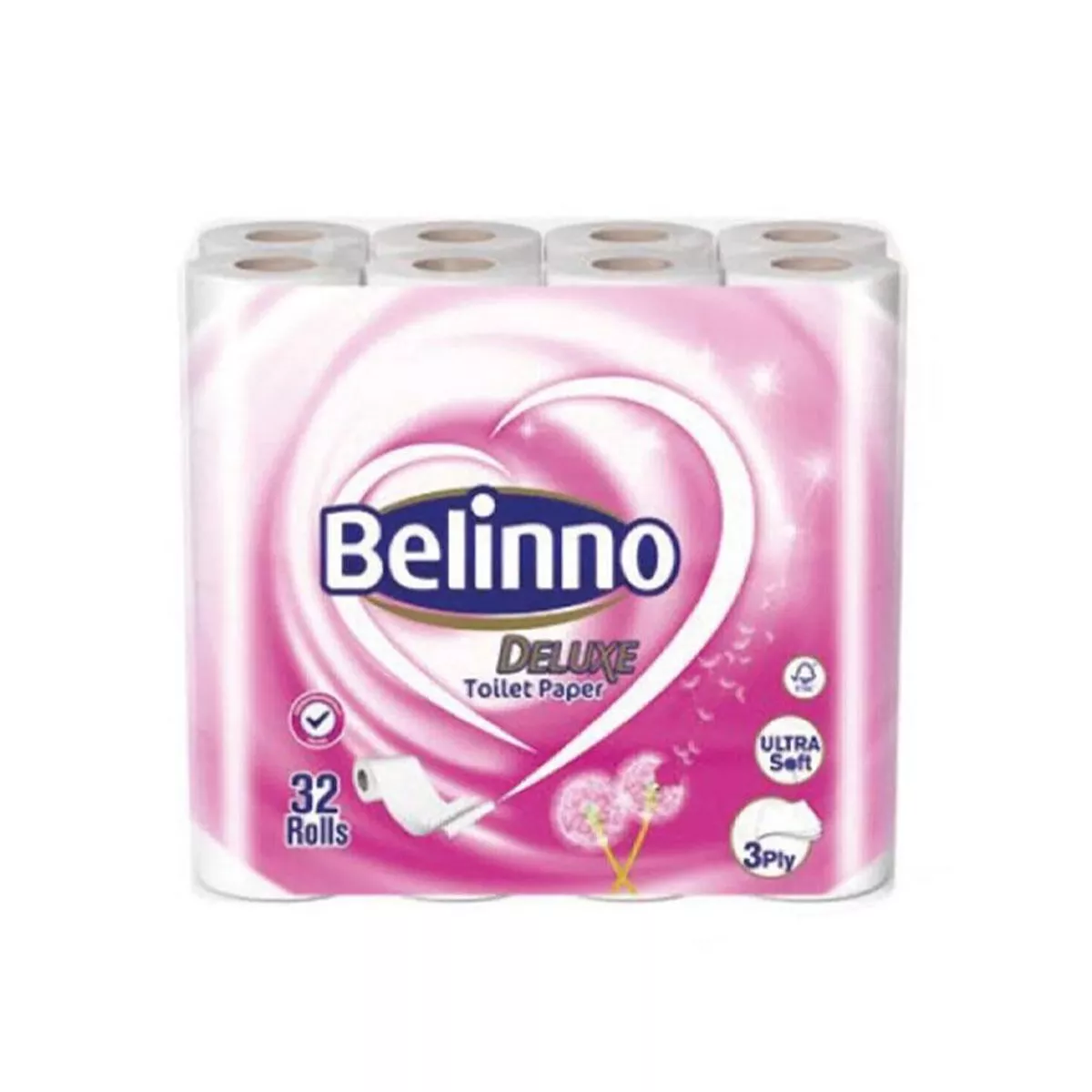 ТТОАЛЕТНА ХАРТИЯ BELINO DELUXE 32БР 3ПЛ.