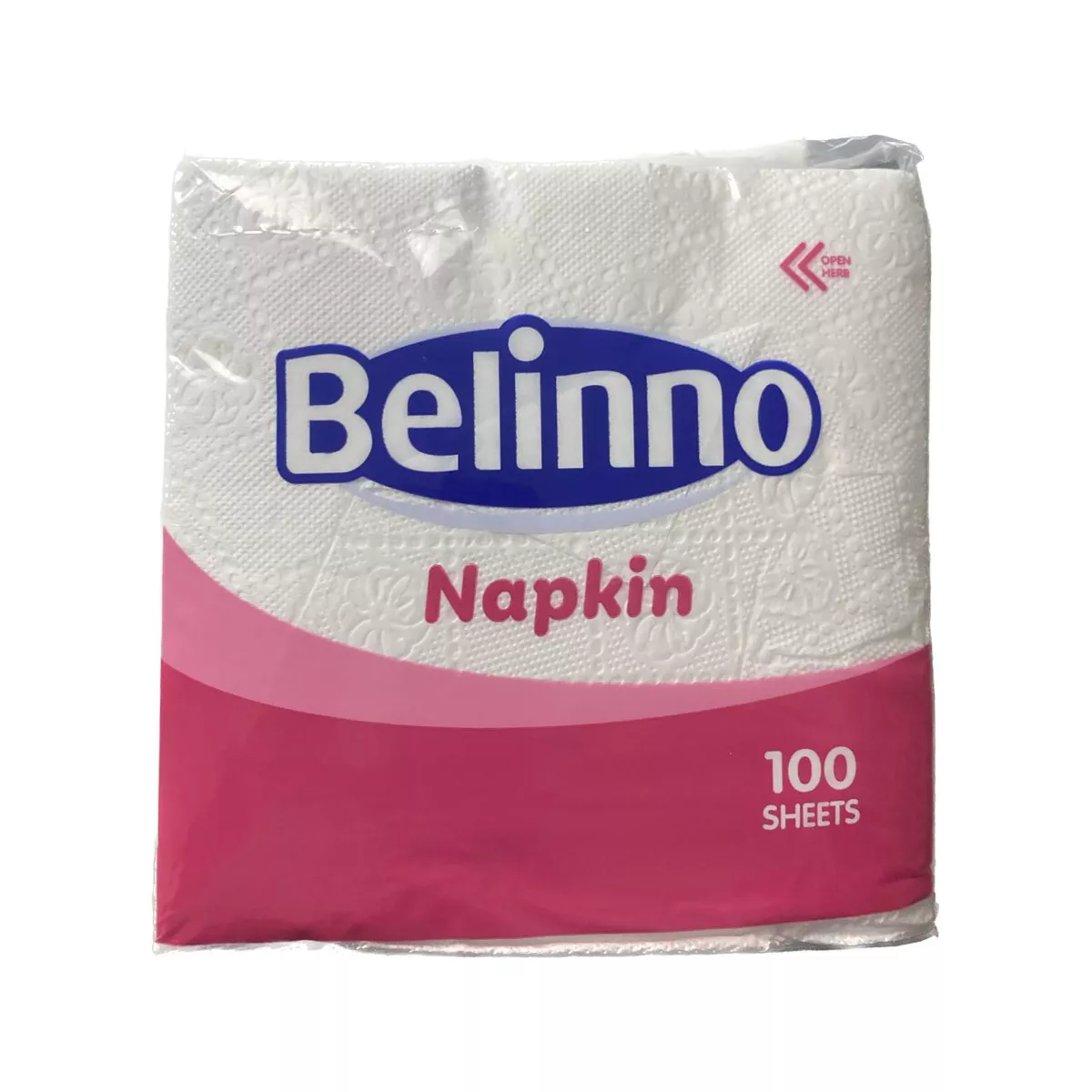 САЛФЕТКИ BELINNO 30*30 - 100БР. В ПАКЕТ, БЕЛИ