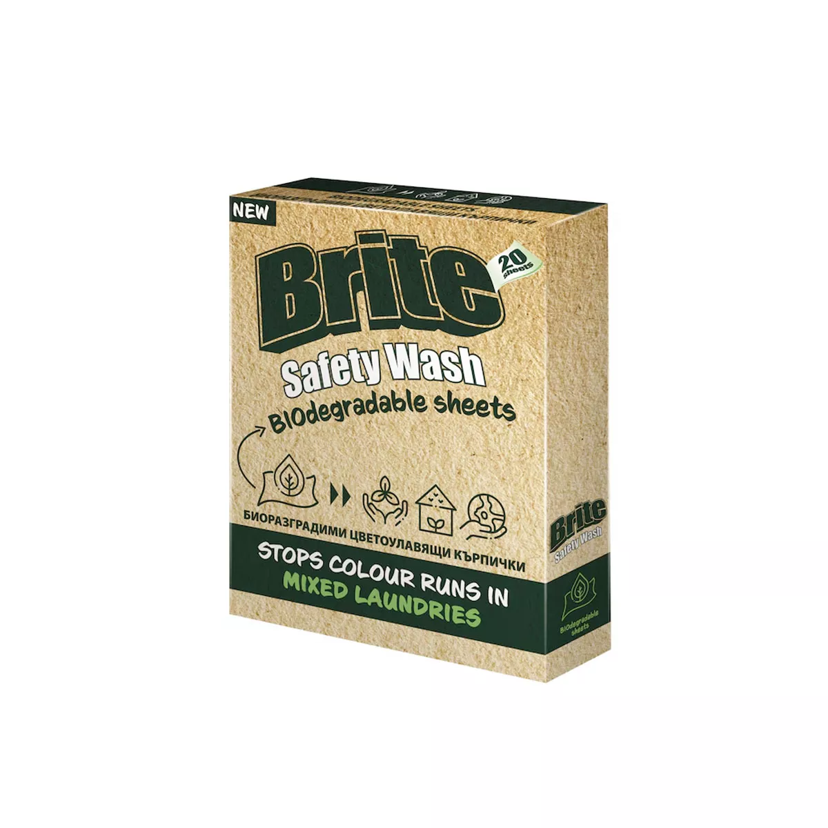 КЪРПИЧКИ ЗА ЦВЕТНО ПРАНЕ BRITE SAFETY  WASH ECO 20БР 400606