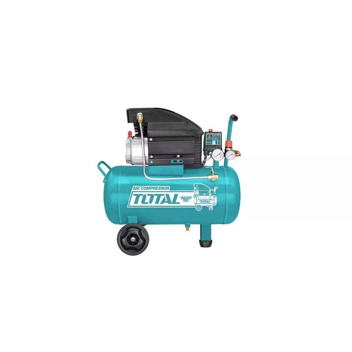 БУТАЛЕН КОМПРЕСОР TOTAL INDUSTRIAL 50L 1100W 255061