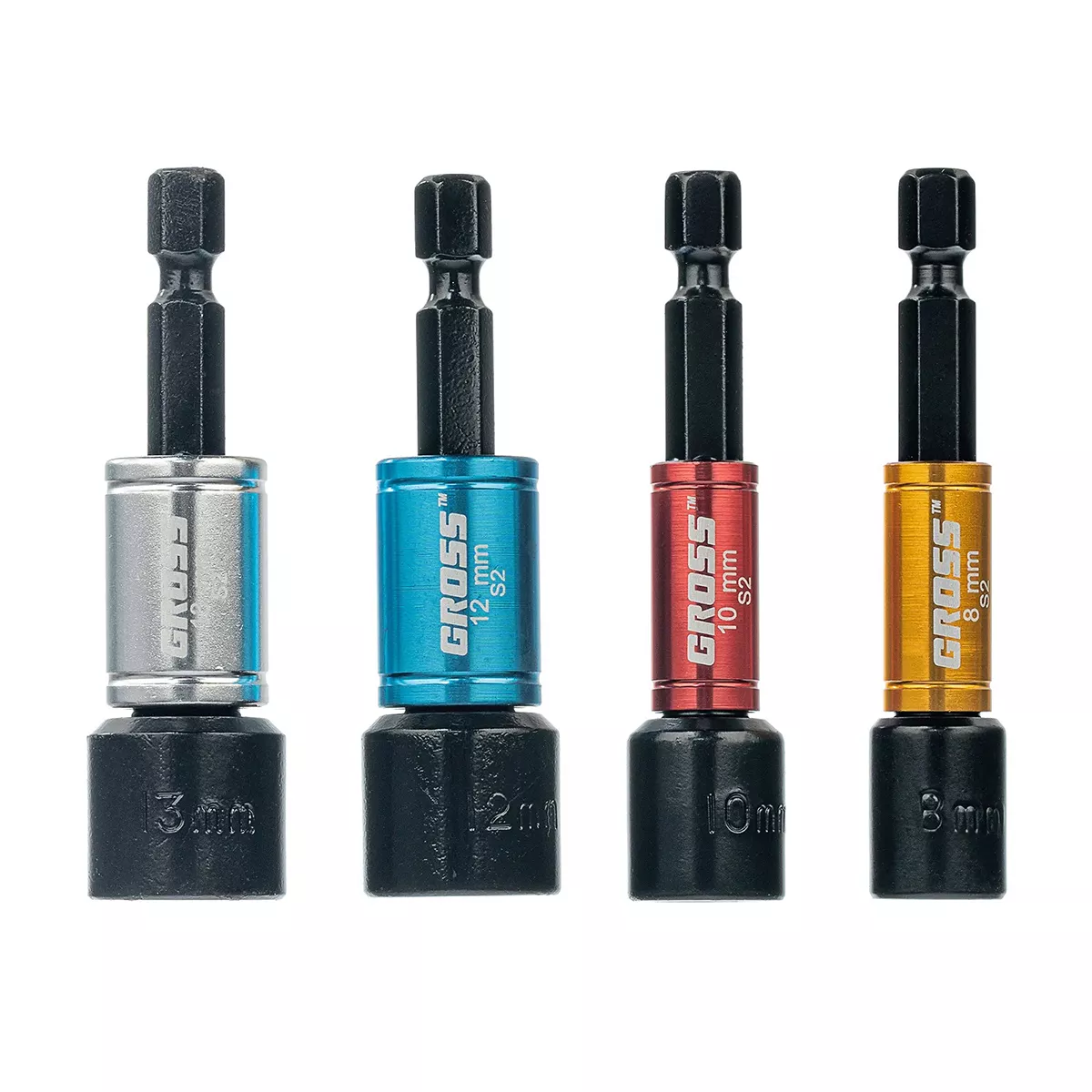 КОМПЛЕКТ НАКРАЙНИЦИ ВЛОЖКИ 8,10,12,13ММ NUT DRIVER S2 11627