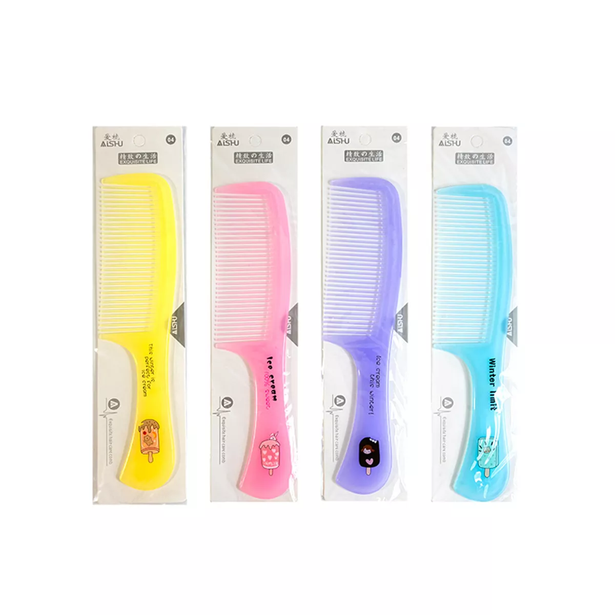 ГРЕБЕН С ДРЪЖКА ЦВЕТЕН И02-13508