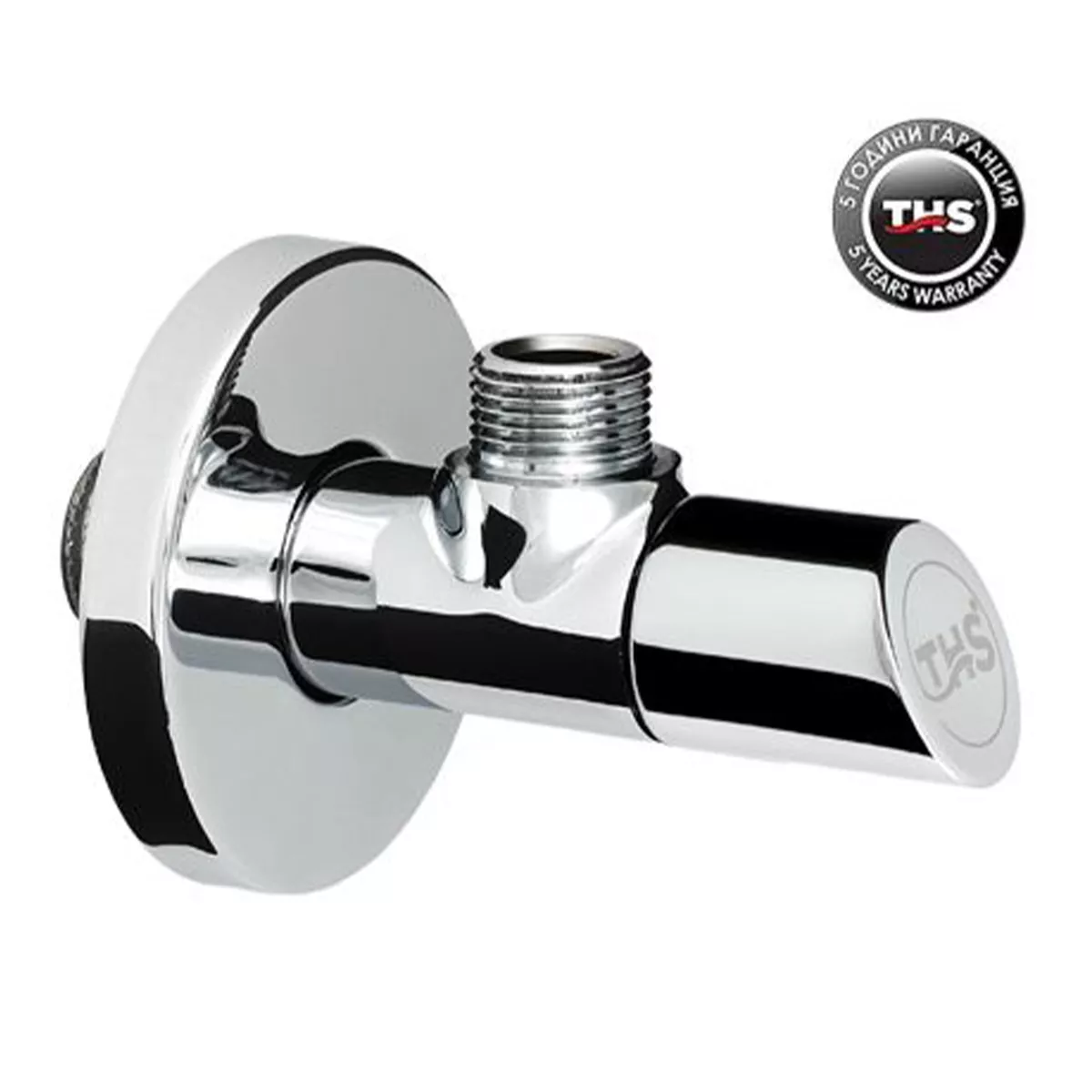 СПИРАТЕЛЕН КРАН 1/2'*3/8'' SHARP SILVER С РОЗЕТКА 4031