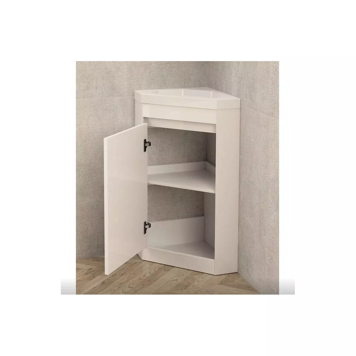 ДОЛЕН ЪГЛОВ ШКАФ  ЗА БАНЯ  СИДНИ 39,7*39,7*80 4040 NEW