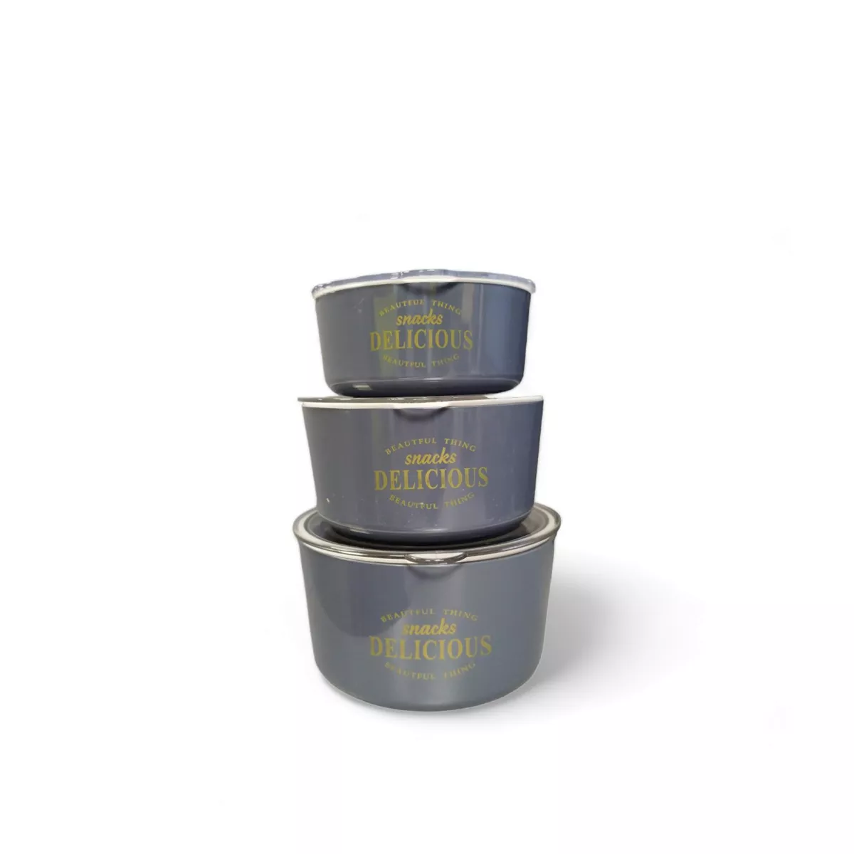 КУТИЯ ЗА СЪХРАНЕНИЕ 3БР 0.4/0.7/1.1Л СИВО -5745 И107271/4