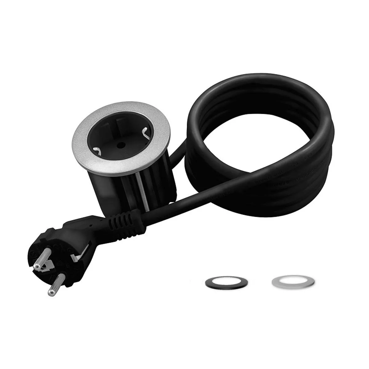 МОДУЛ ЗА ВГРАЖДАНЕ В БЮРО ШУКО 2М Ф60ММ ЧЕРЕН COMMEL C235-112