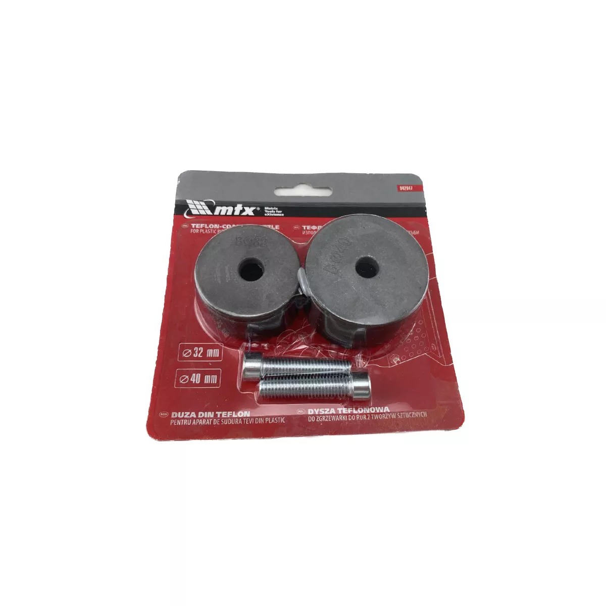 ПРИСТАВКИ ТЕФЛОНИ ЗА УРЕД ЗА ЗАВАРЯВАНЕ 32,40ММ MTX 942847