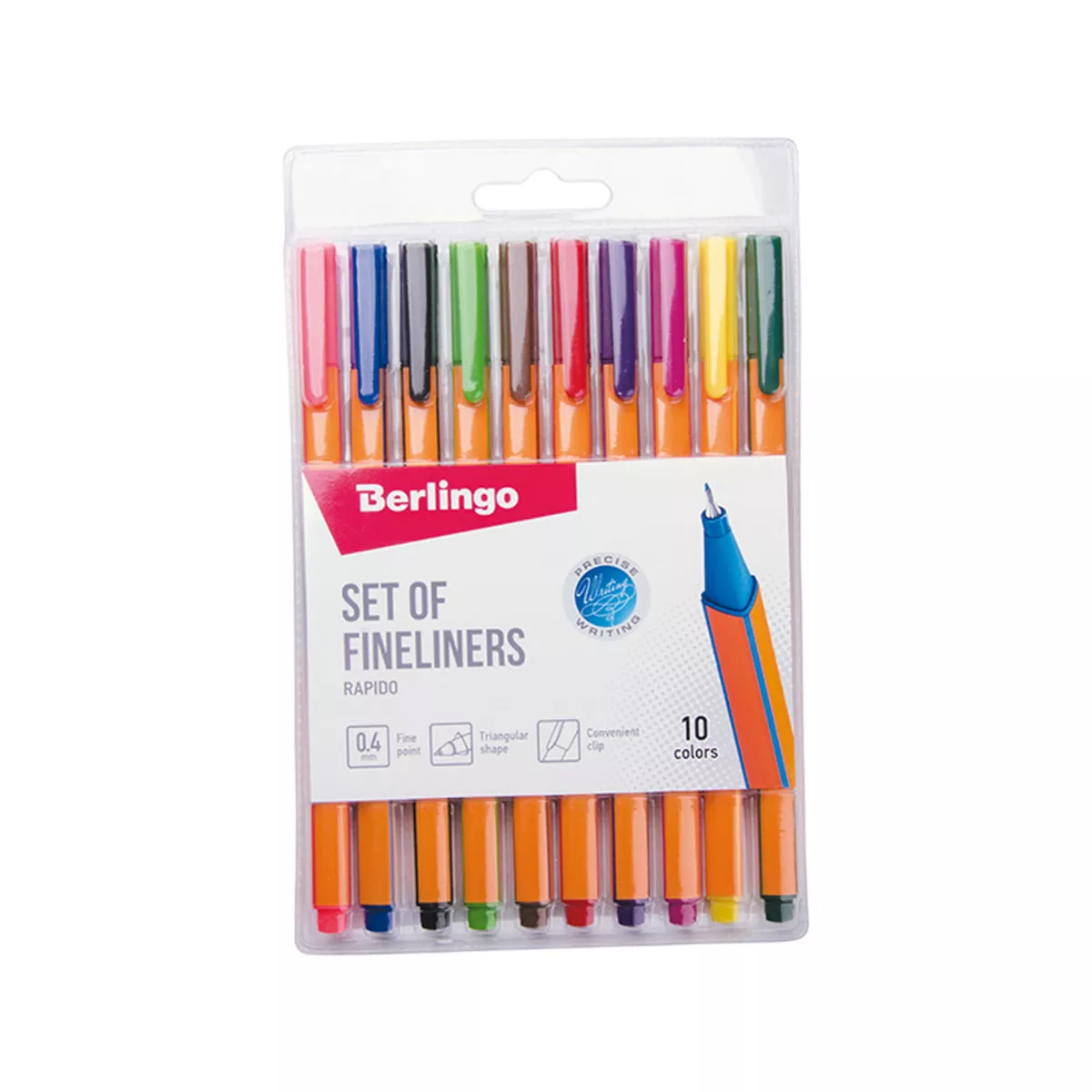 ТЪНКОПИСЕЦ BERLINGO RAPIDO 0.4MM 10ЦВ 43361