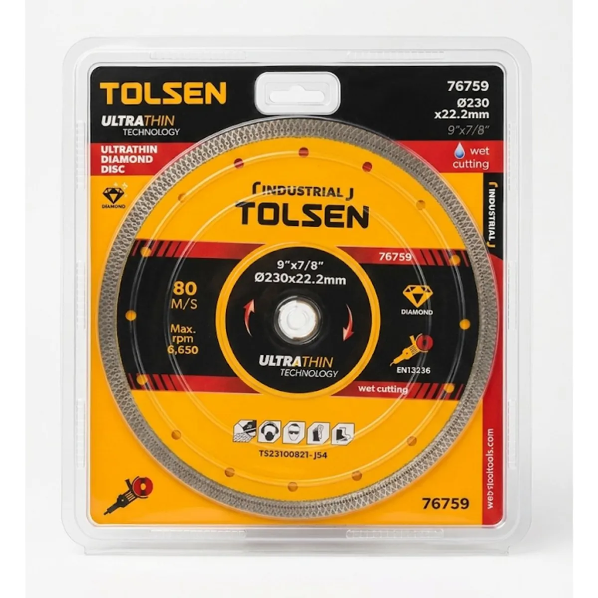 ДИСК ДИАМАНТЕН Ф230 - TOLSEN, SLIM LONGLIFE - 76759