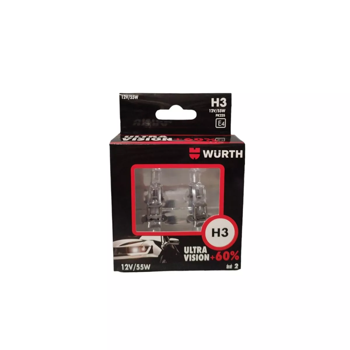 АВТО ЛАМПА Н3 РК22S-12V-55W-+60%-2БР 0720812160