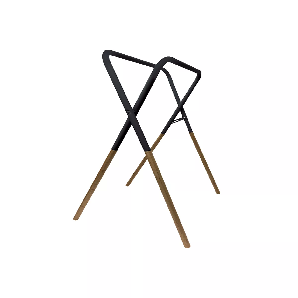 СТОЙКА ЗА КЪРПИ СТОЯЩА ЧЕРНО/БАМБУК PLAIN PLUS 71107997