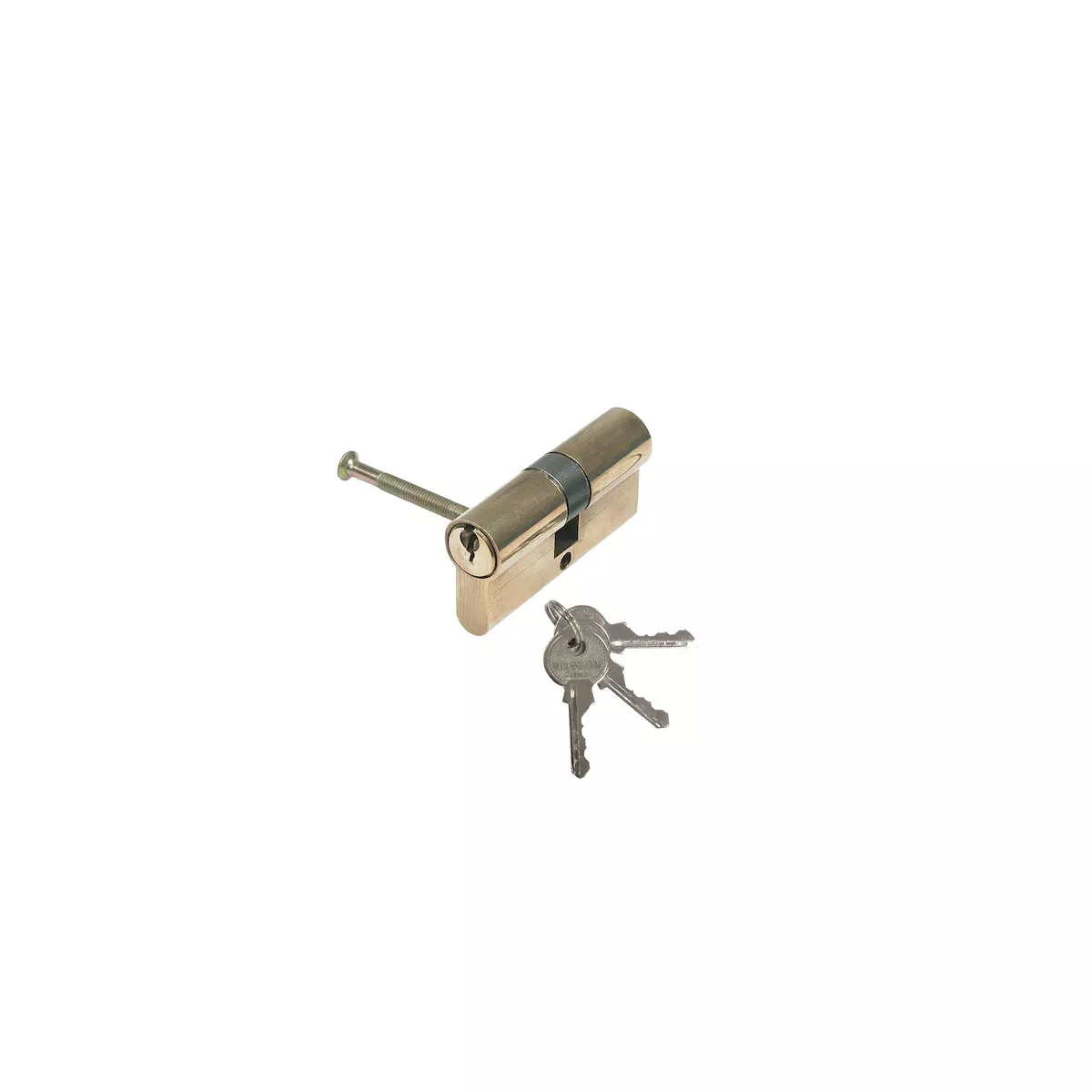 ПАТРОН СЕКРЕТЕН С 5 КЛЮЧА - 80ММ., МЕСИНГОВ/ 46156