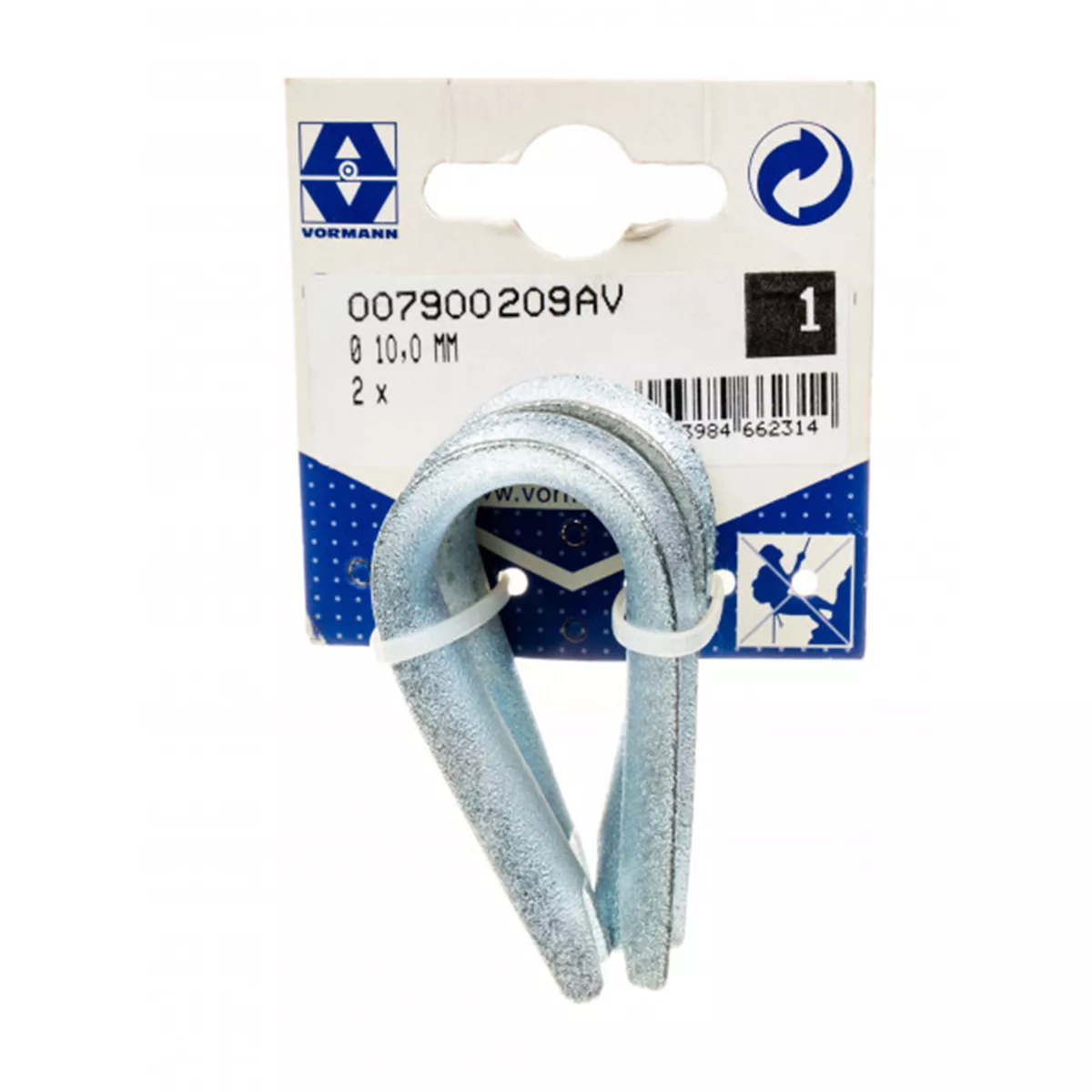 КОУШ-СКОБА С УХО ЗА ВЪЖЕ Ф10 2БР 306827