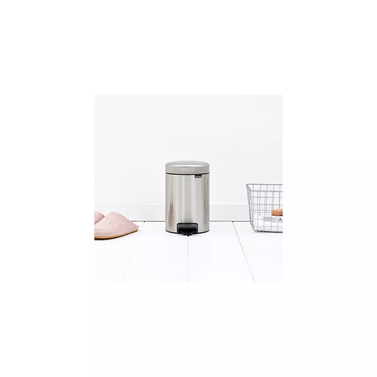 КОШ С КАПАК 3Л. BRABANTIA NEWLCON 3L MATT STEEL -649003