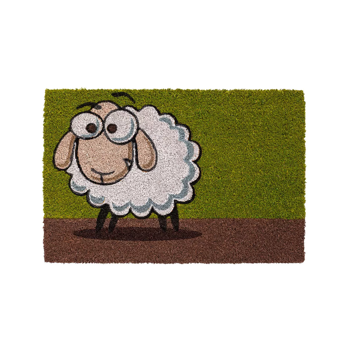 ИЗТРИВАЛКА КОКОС РУКО ПРИНТ ОВЦА, ЗЕЛЕНА 40*60СМ./ 811