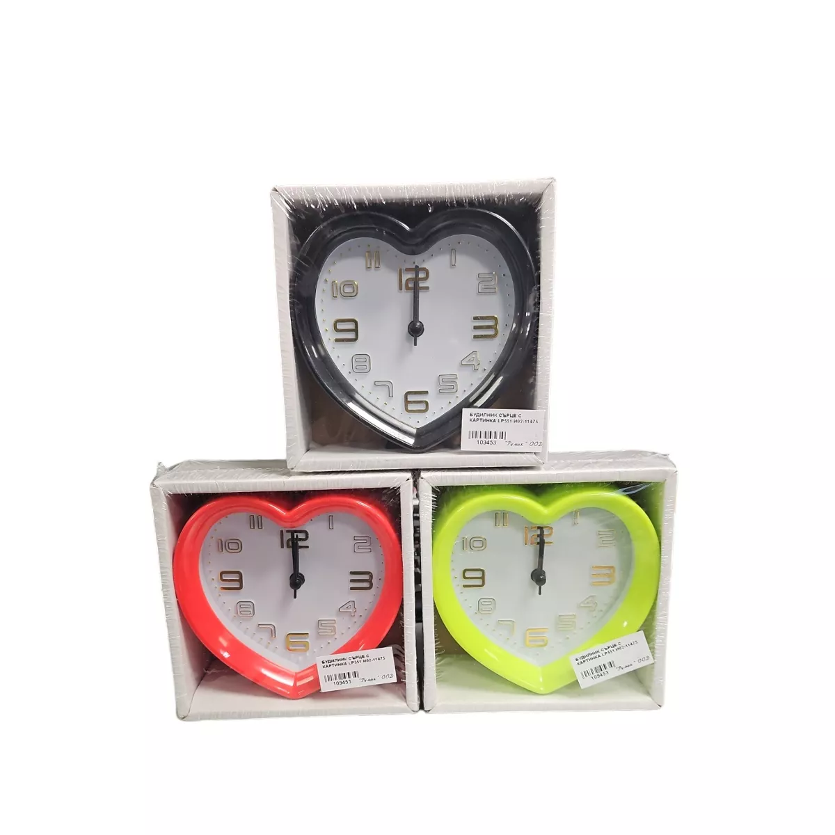 БУДИЛНИК СЪРЦЕ С КАРТИНКА LP551 И02-11475