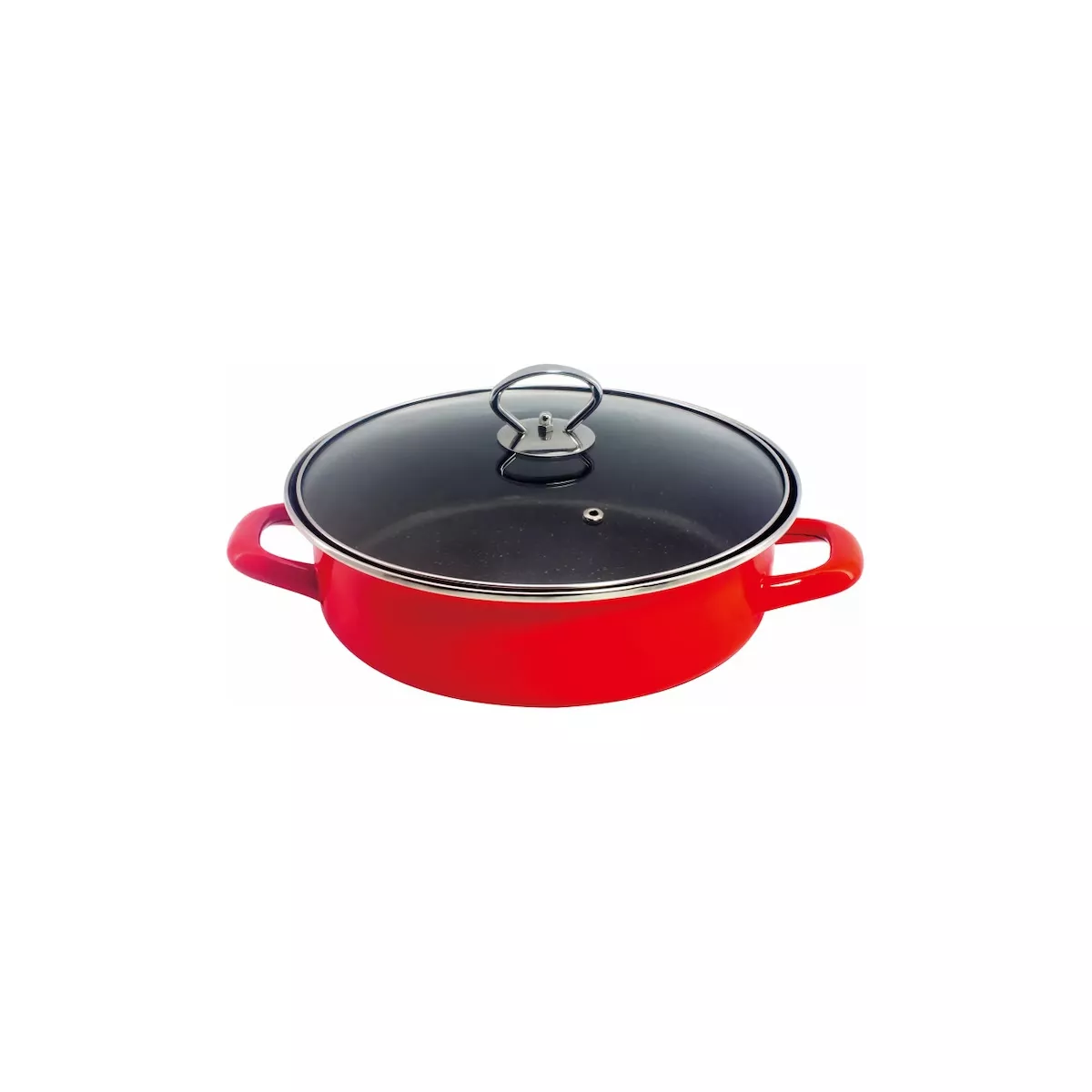 ТАВА С КАПАК ROSBERG R51222A28CT 28*7,ЧЕРВЕНА,НЕЗАЛ.ПОКРИТИЕ