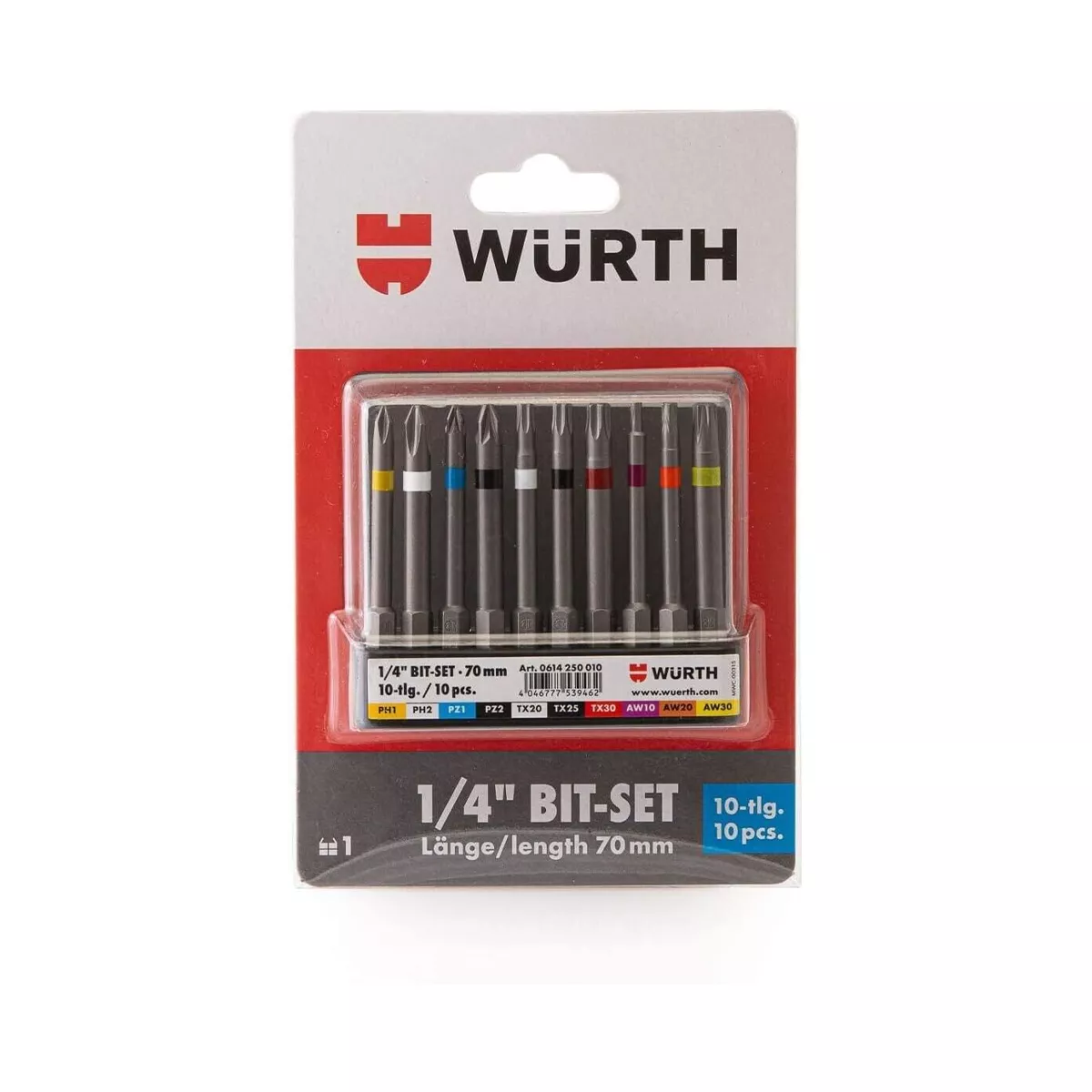 КОМПЛЕКТ БИТОВЕ PH-PZ-TX-AW 70ММ 10 БРОЯ 0614250010