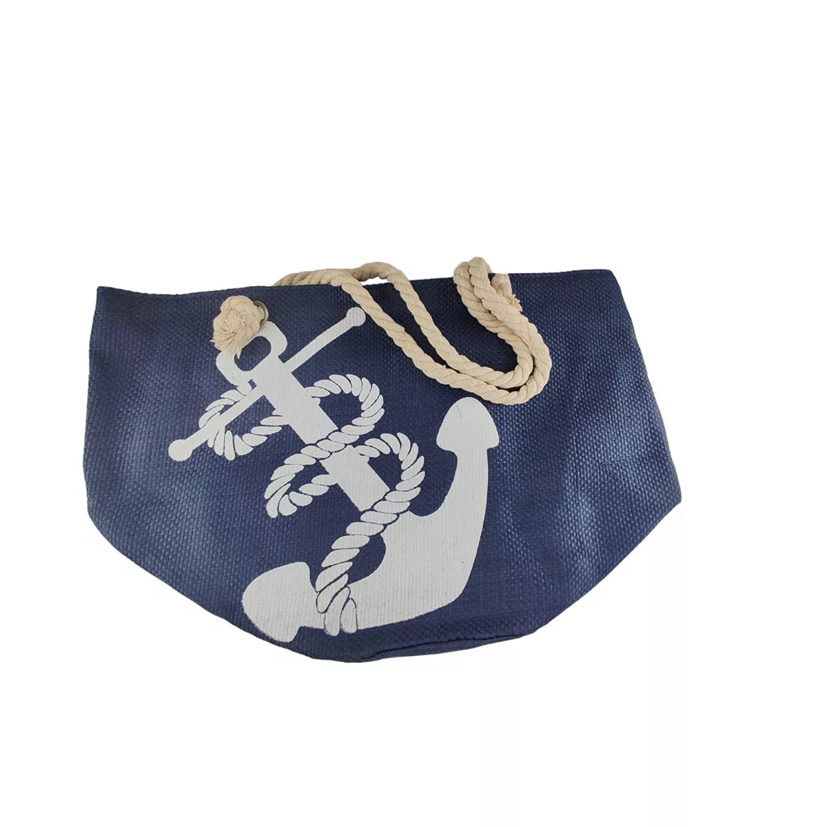 ПЛАЖНА ЧАНТА  57/36/35СМ., СИНЯ С КОТВА/ И02-20406-1