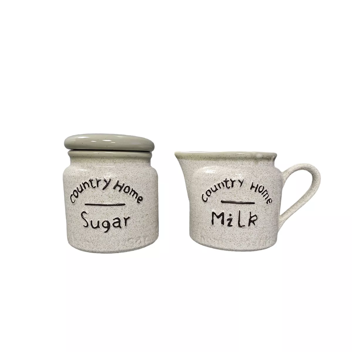 ЗАХАРНИЦА КЕРАМИЧНА КОМПЛЕКТ С КАНА БЯЛО/ЗЕЛЕНА /  И02-18774-1