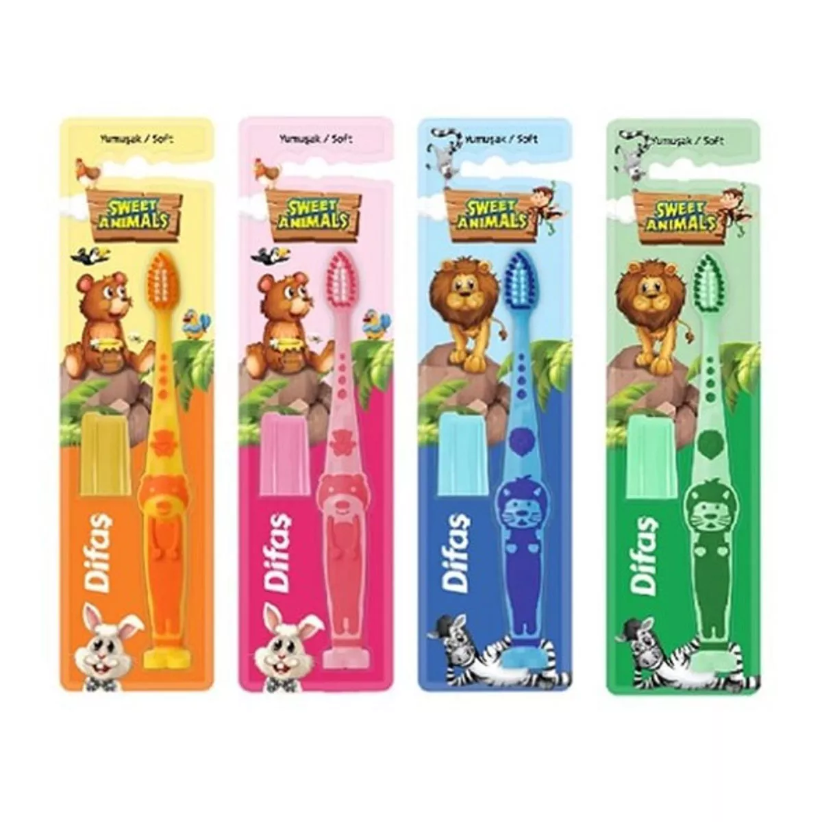 ЧЕТКА ЗА ЗЪБИ ANIMALS + КАПАЧЕ