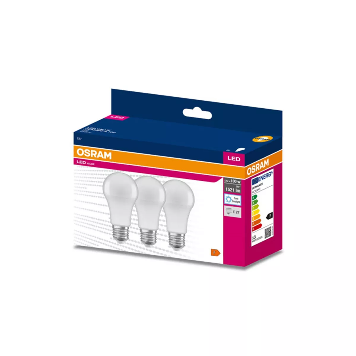 OSRAM КРУШКА VALUE CLA100 13W/865 E27 3БР