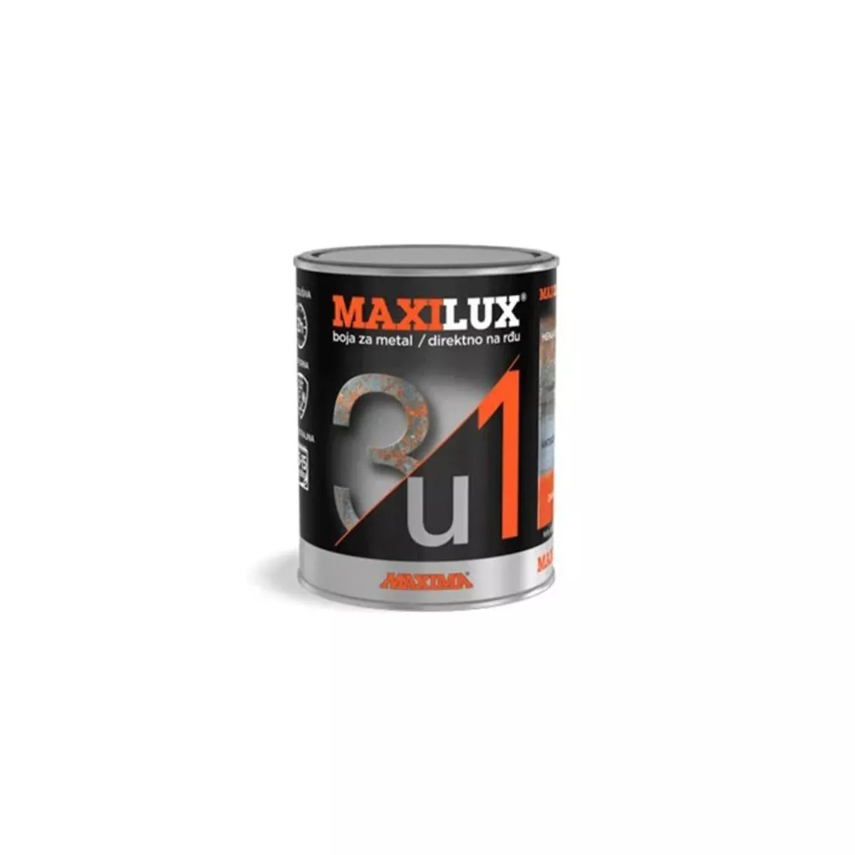 MAXIMA БОЯ ЗА МЕТАЛ СВЕТЛО СИВА MAXILUX 3В1 0,750МЛ 3008440