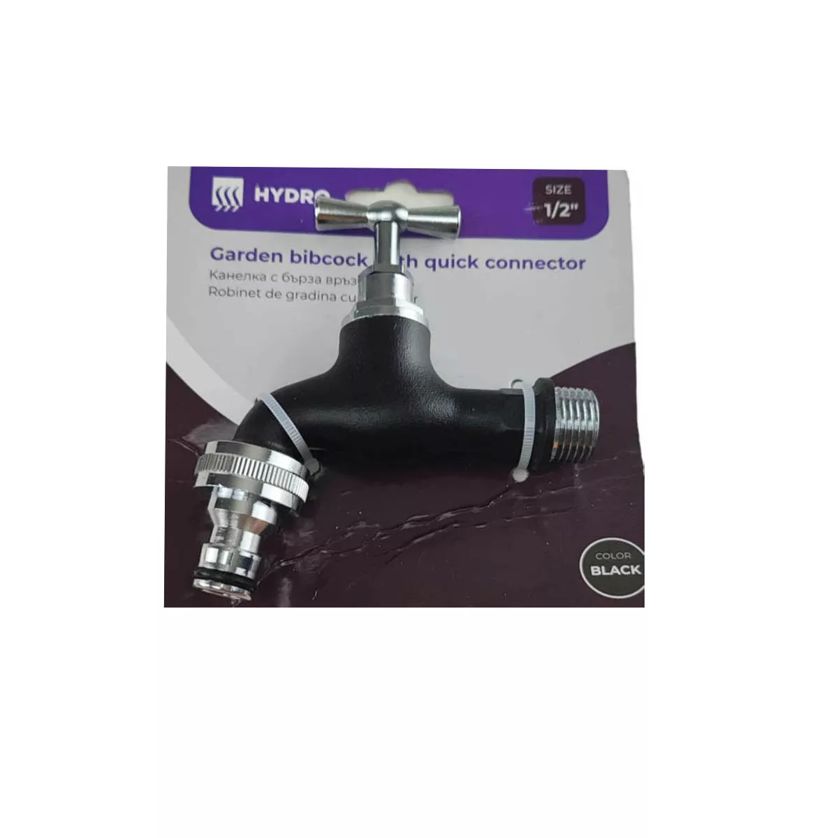 МЕСИНГОВА КАНЕЛА С ХРОМ ПОКРИТИЕ 1/2''- ЧЕРНА/  0470621