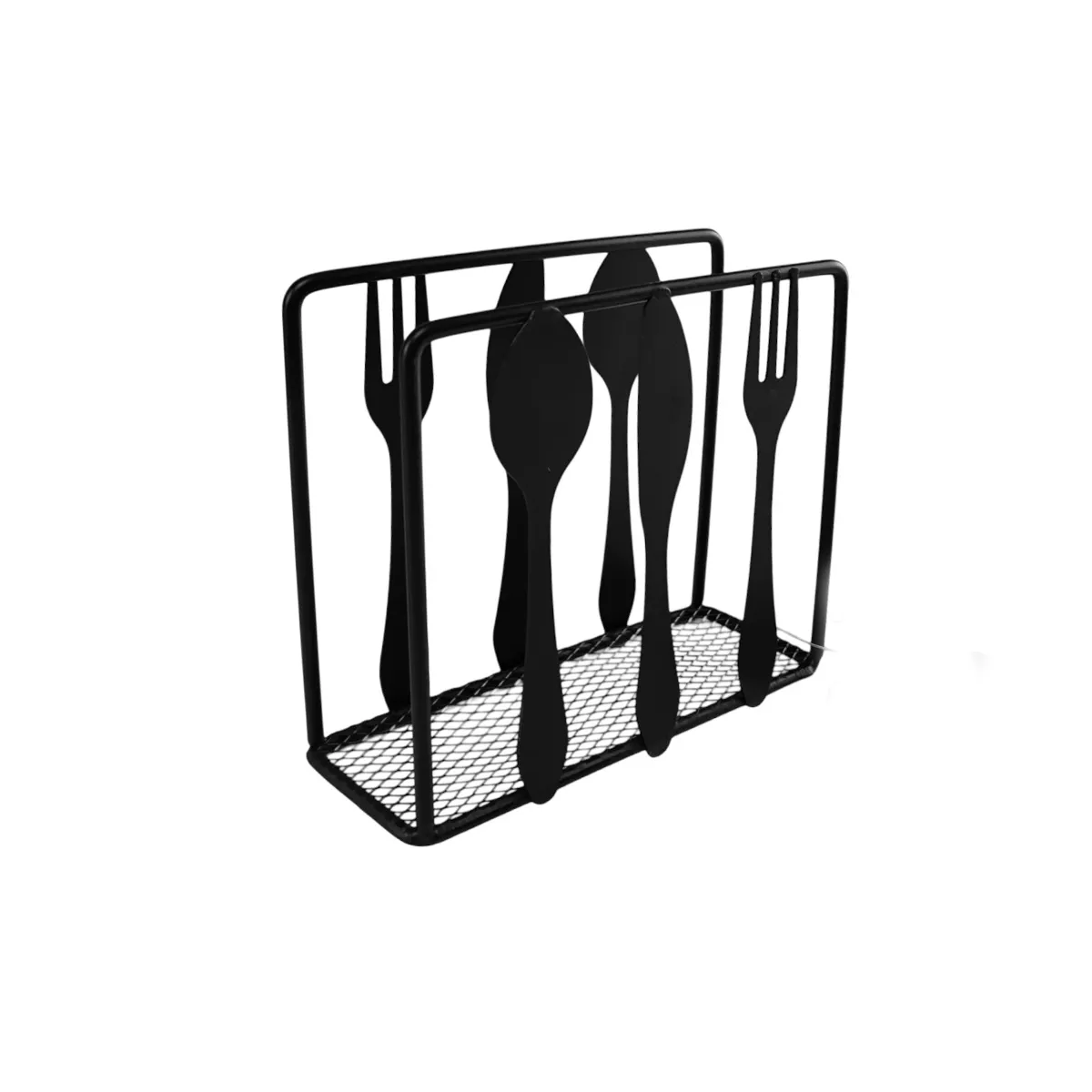 САЛФЕТНИК ДЕКОР ПРИБОРИ ЧЕРНО И02-14284