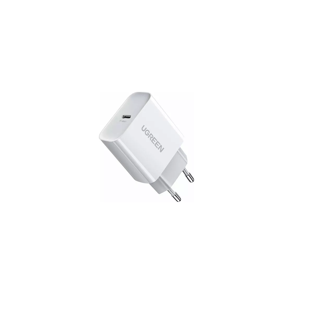 ЗАРЯДНО 220V  1*USB-C,20W. PD БЯЛ