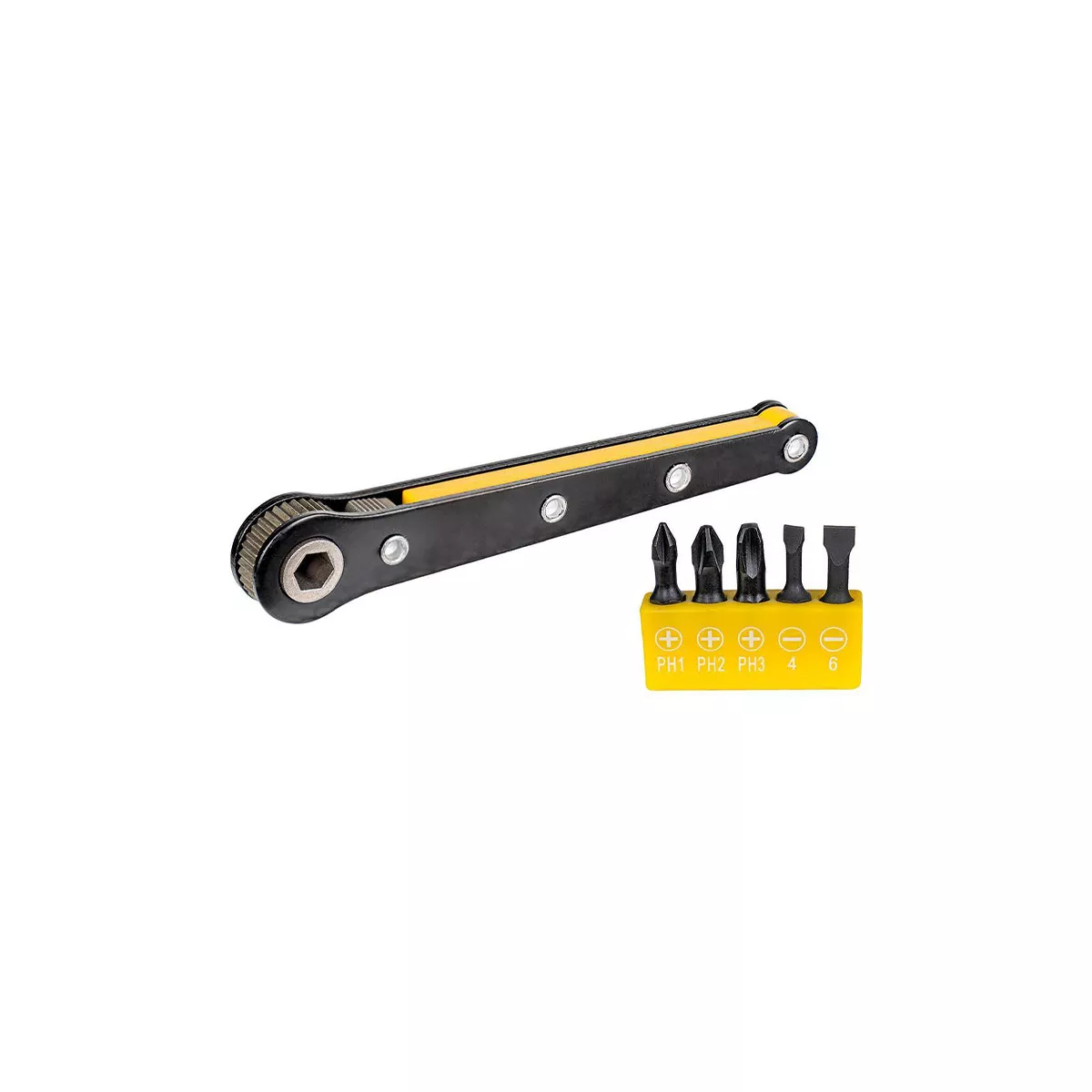 КОМПЛЕКТ БИТОВЕ С МИНИ ТРЕСЧОТКА  6 ЧАСТИ ТМР 330310