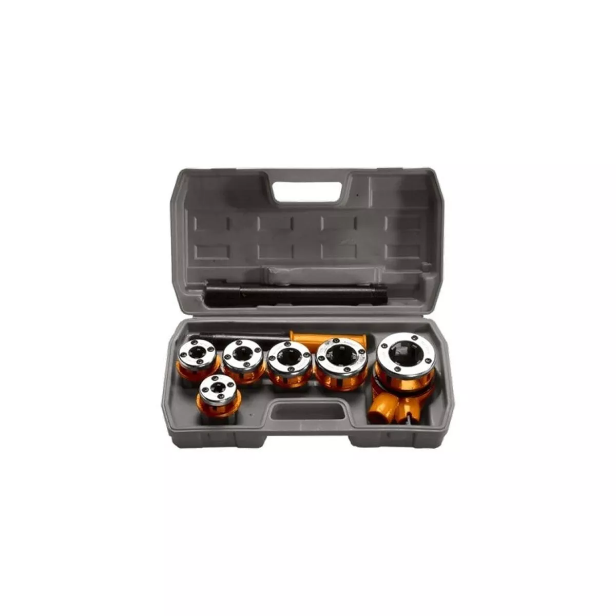 КОМПЛЕКТ ЗА НАРЯЗВАНЕ НА РЕЗБИ 1/4-3/8-1/2-3/4-1-1 1/4 7733557