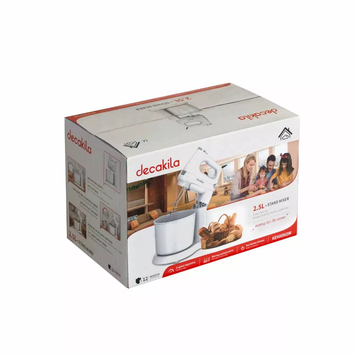 РЪЧЕН МИКСЕР С КУПА DECAKILA 200W, 2.5Л.- БЯЛ/ KEMX002W