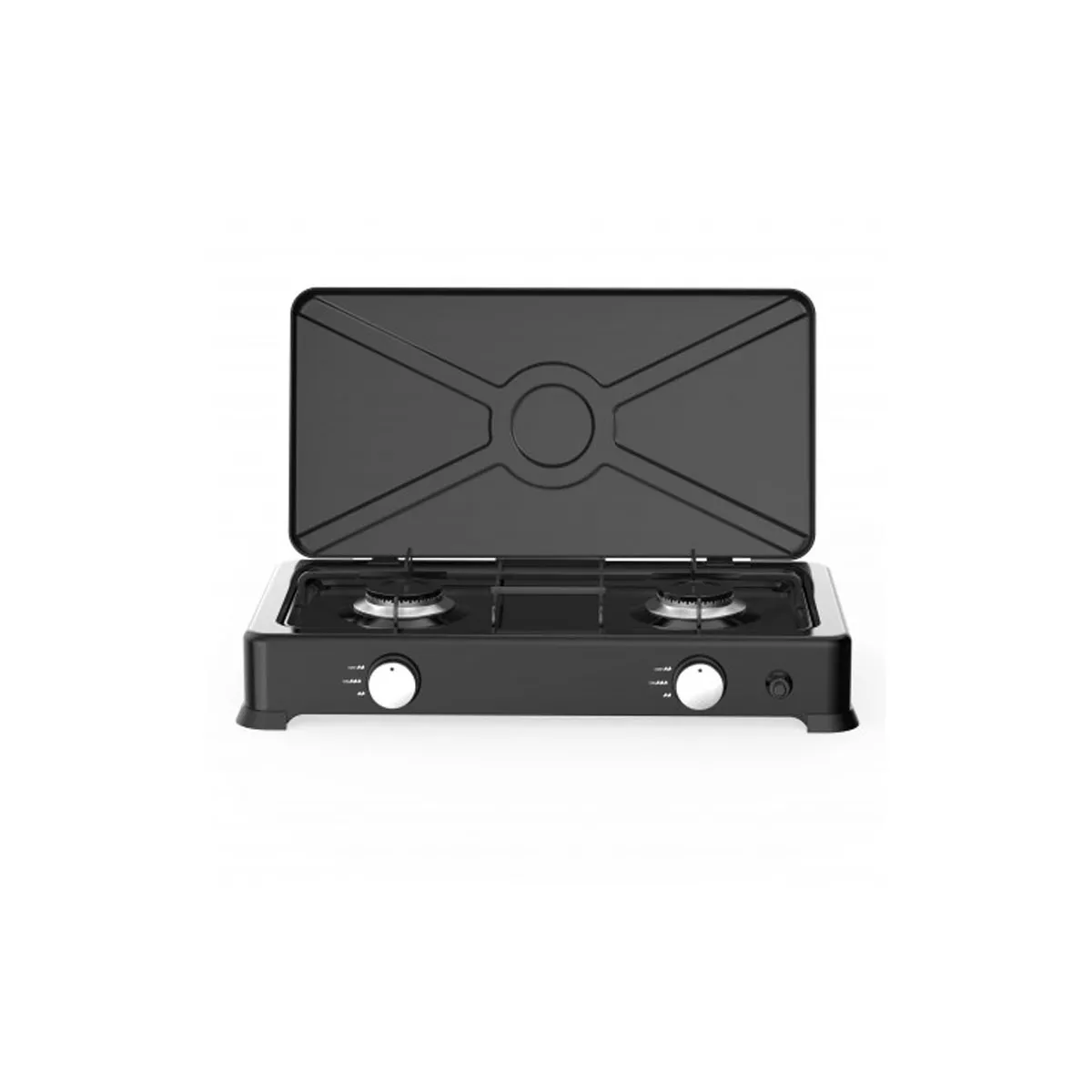 КОТЛОН ГАЗОВ ДВОЕН С КАПАК ROSBERG ЧЕРЕН /R51454E2LB