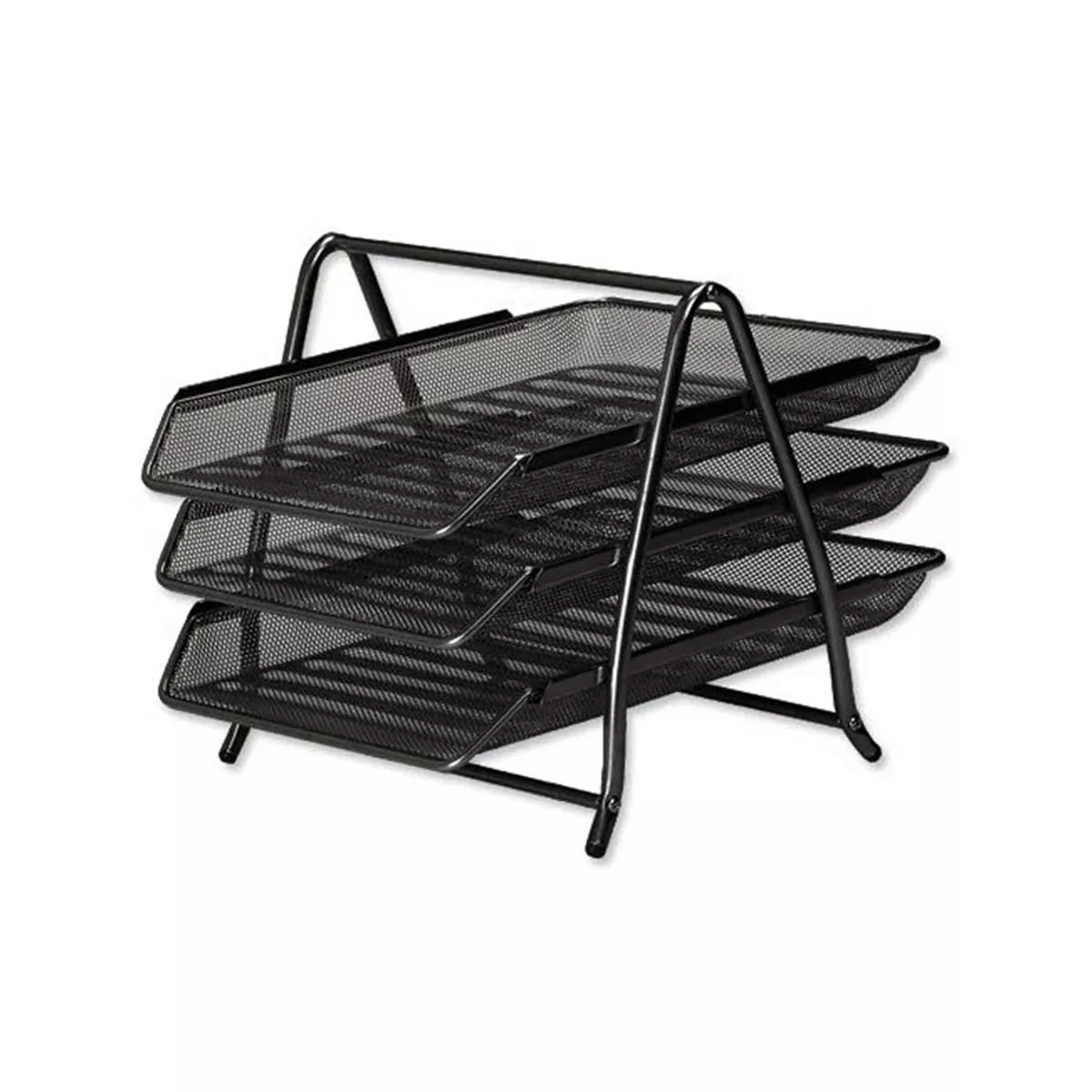 ПОСТАВКА ХОРИЗОНТАЛНА  МЕТАЛНА ТРОЙНА ЧЕРНА 4316