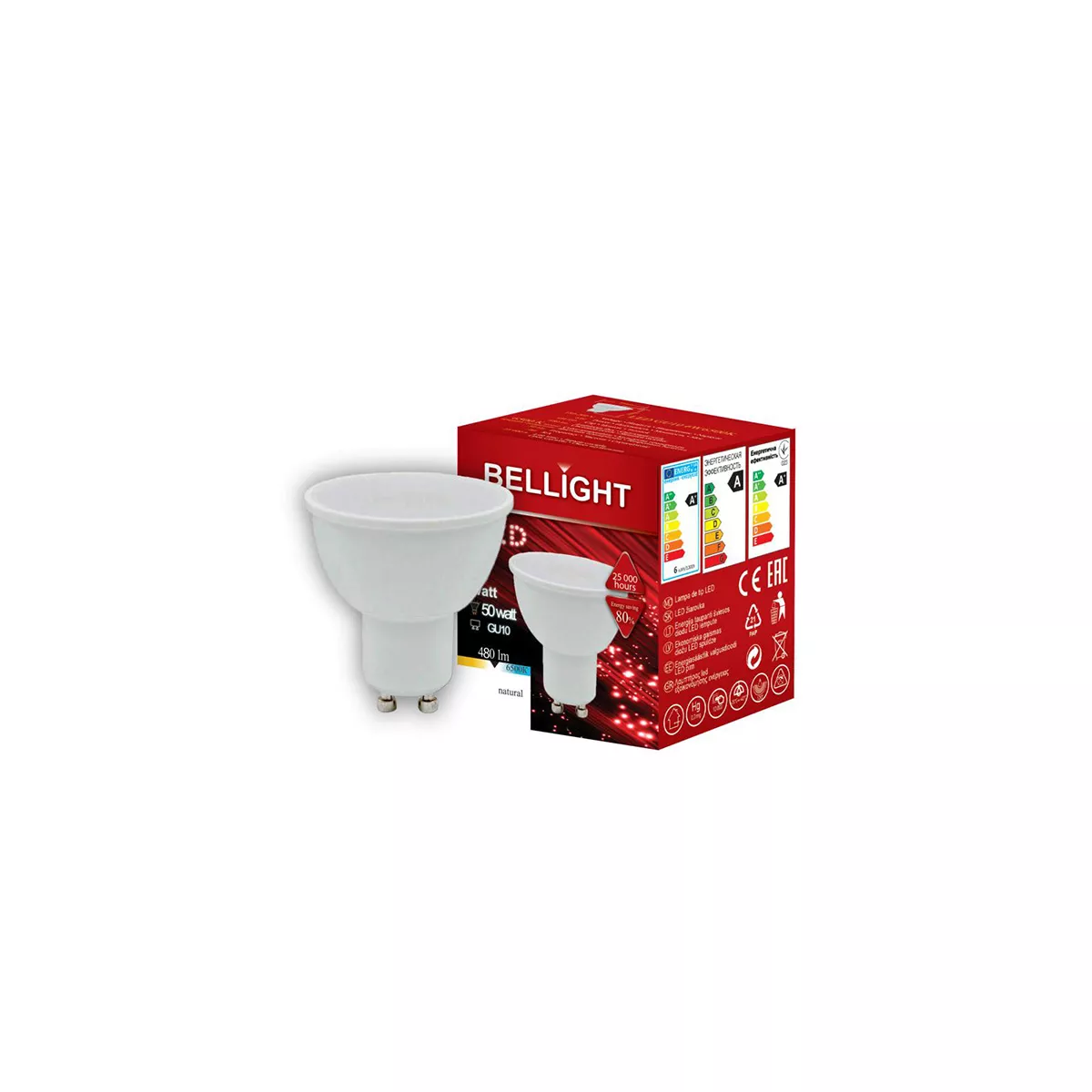 LED КРУШКА GU10 6W 6500K BELLIGHT 301931