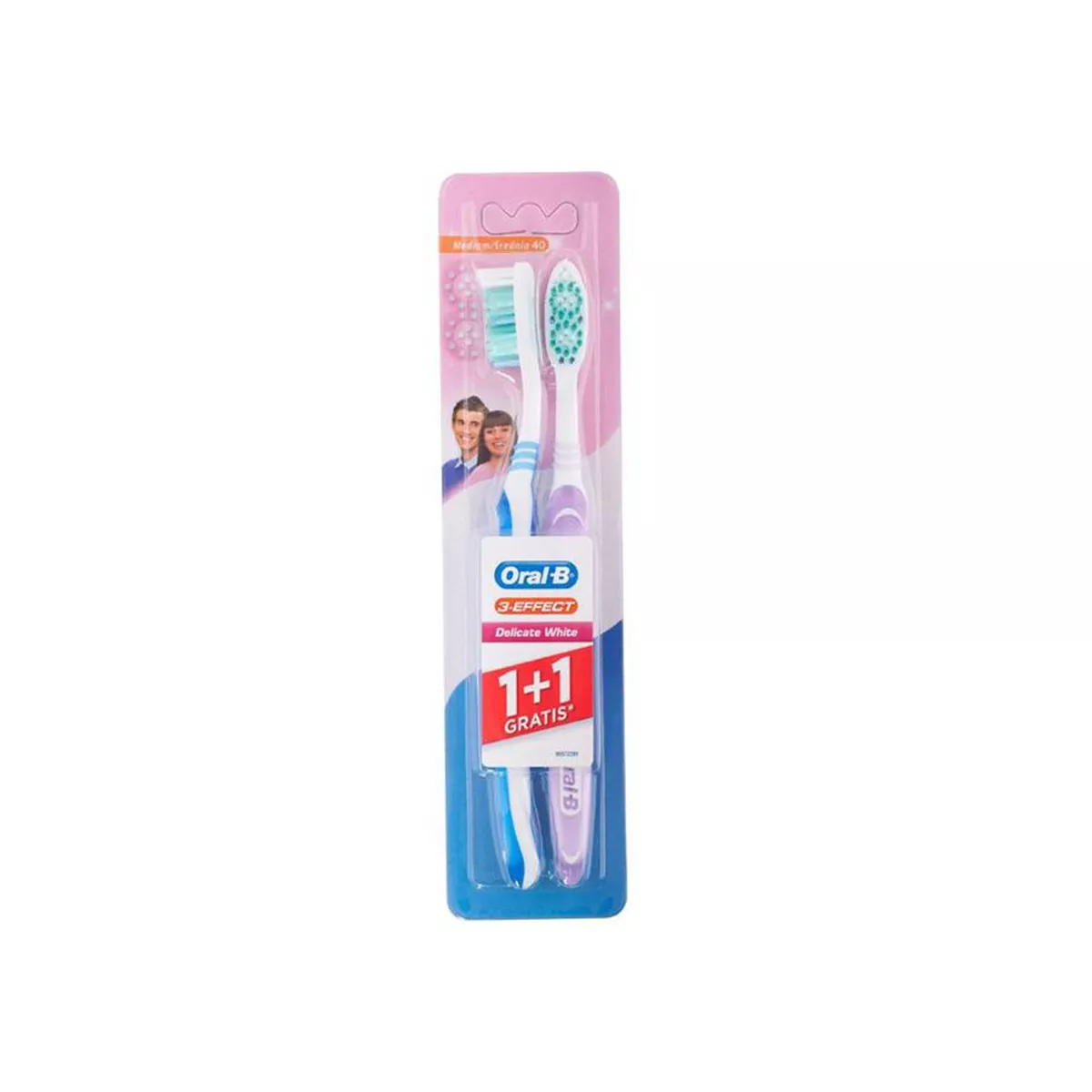 ЧЕТКА ЗА ЗЪБИ DELICATE WHITE 1+1 ORAL-B 96/4/4
