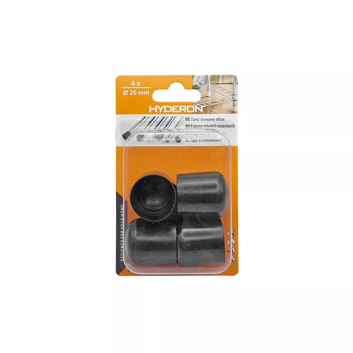 ТАПА ВЪН.ОБЛА VTO-25 25MM ЧЕРНА 75043